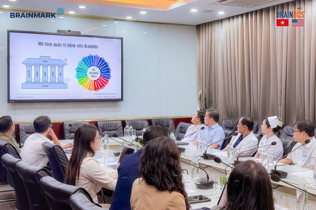 Quản trị bệnh viện: Chuyên gia BrainMark thảo luận cùng lãnh đạo Bệnh viện Chợ Rẫy về phương thức áp dụng thực chiến mô hình BrainBOS vốn đã triển khai thành công tại nhiều bệnh viện công quy mô lớn.
